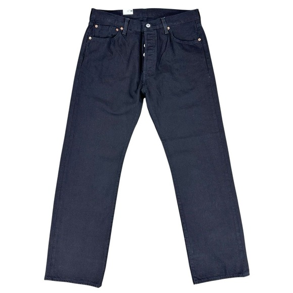 NEW Levi's 501 Men's 34x30 Jeans‎ Black Straight Cotton Denim (36x32 Tag) - Picture 1 of 7